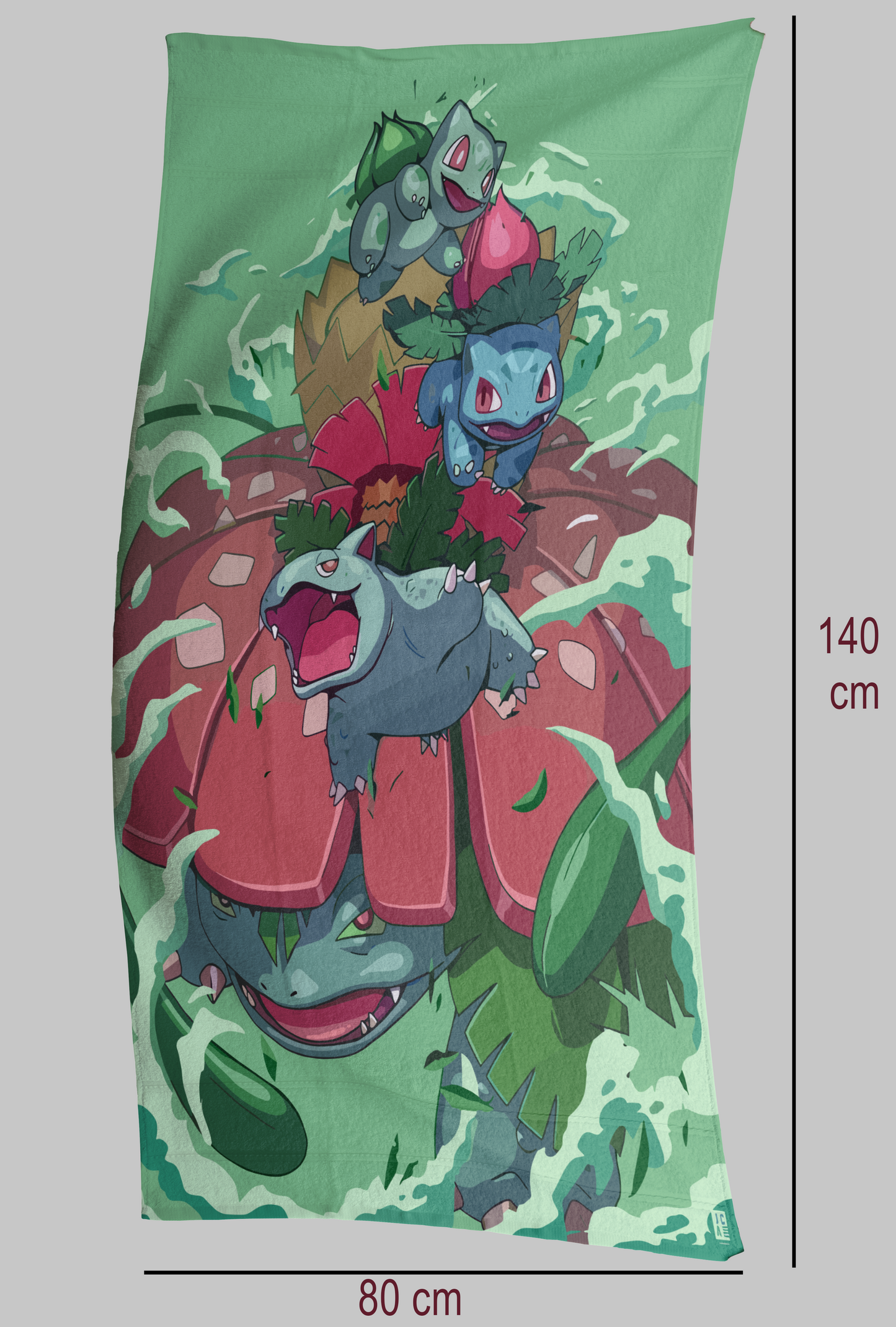 Pokemon Standard Towel Bulbasaur Evolutionary Line