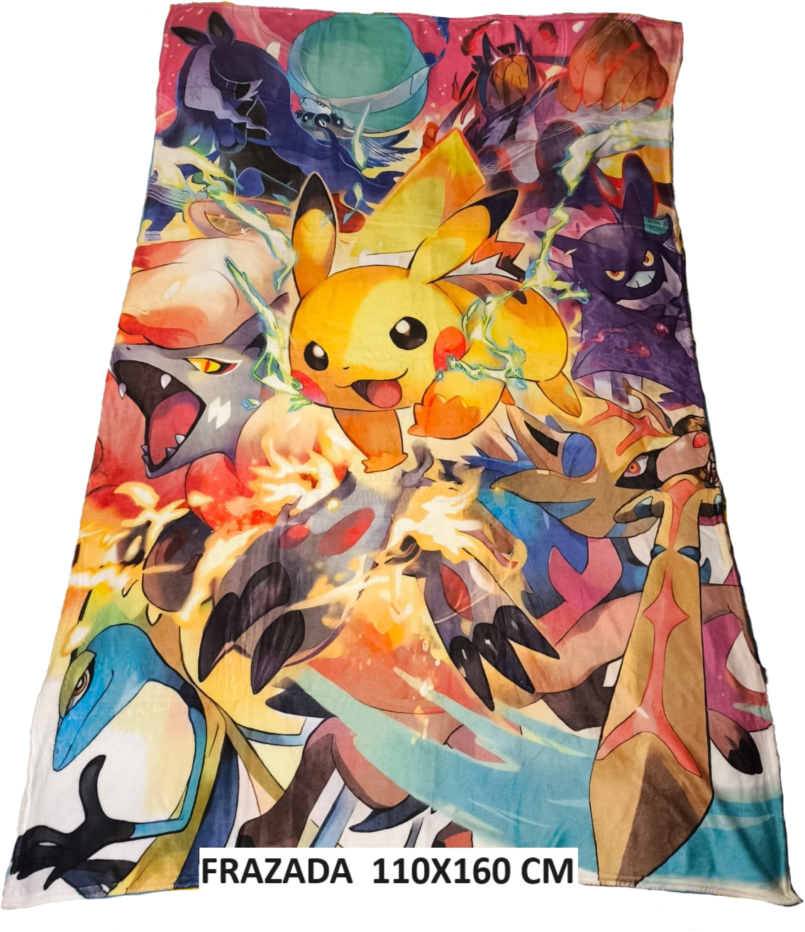 Pikachu Secret Crown Pokemon TCG Travel Blanket