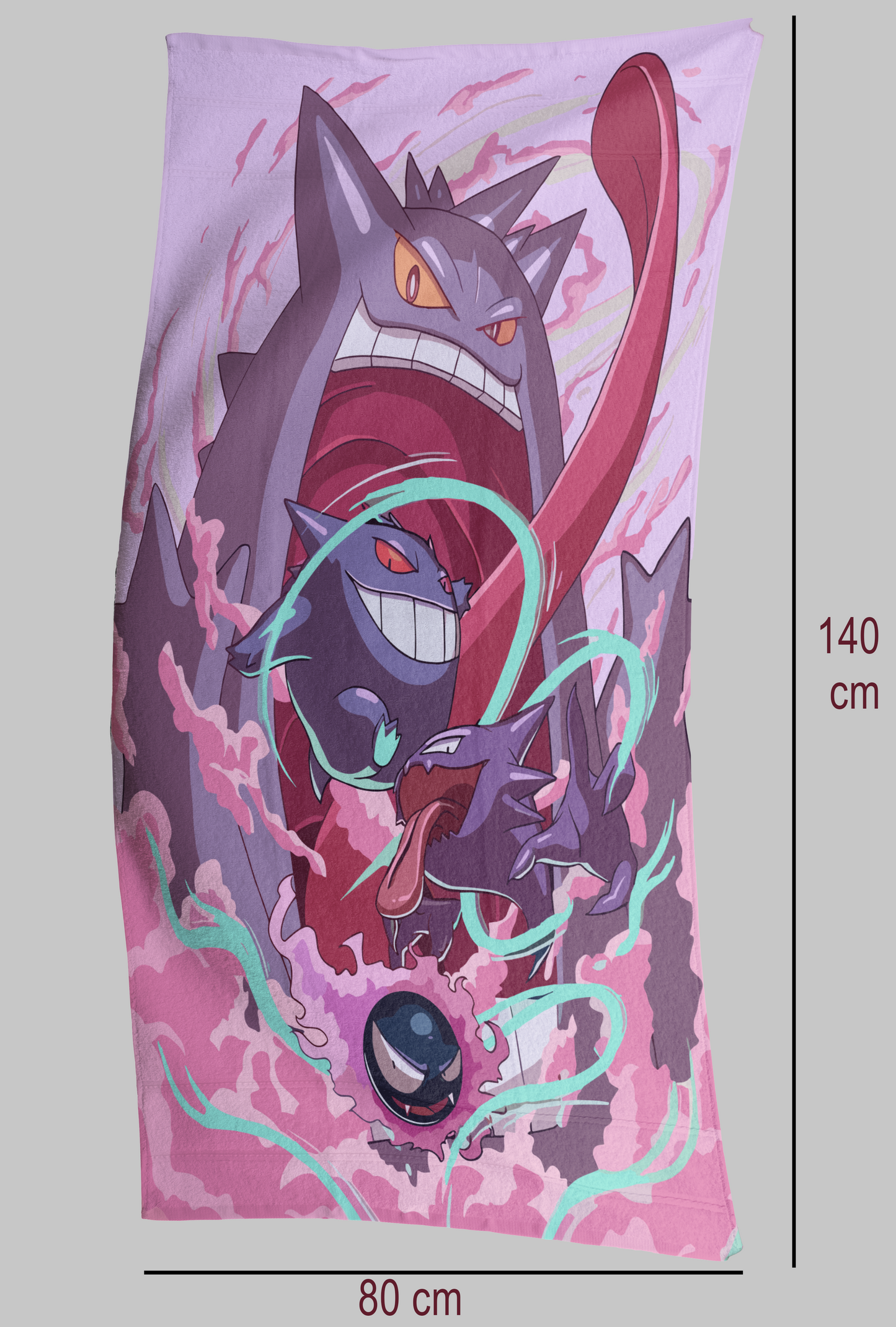 Pokemon Gastly Standard Towel Evolutionary Line