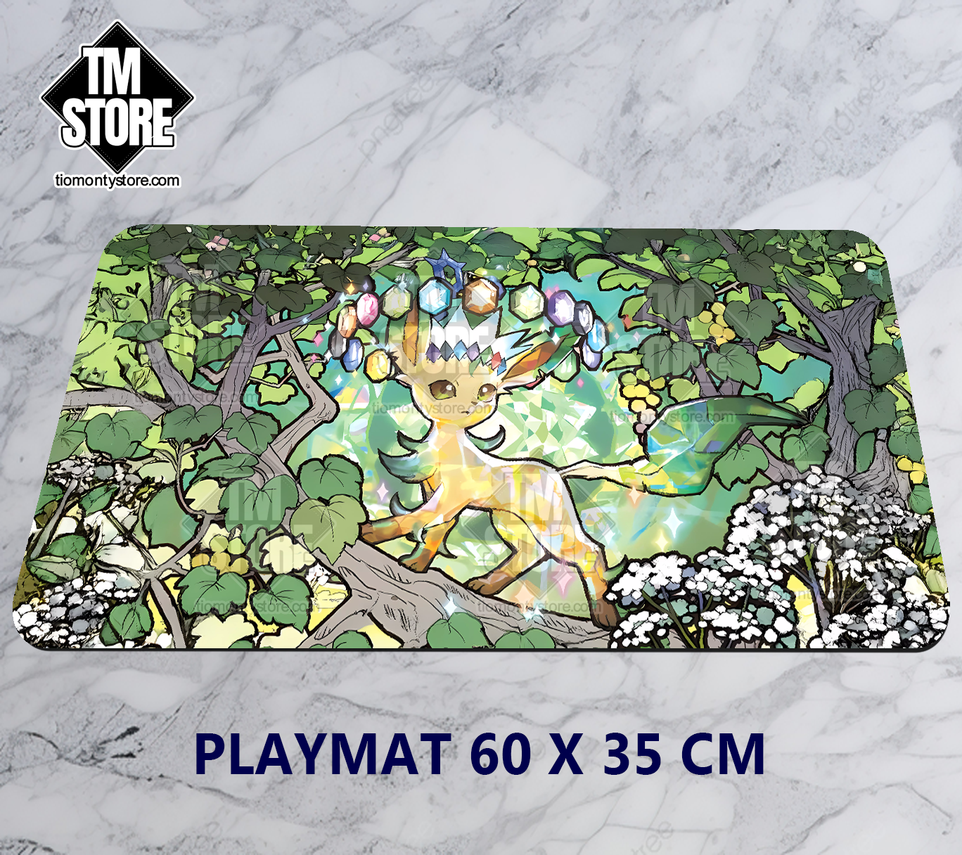 Pokémon Playmat - Leafeon Ex AA Prismatic