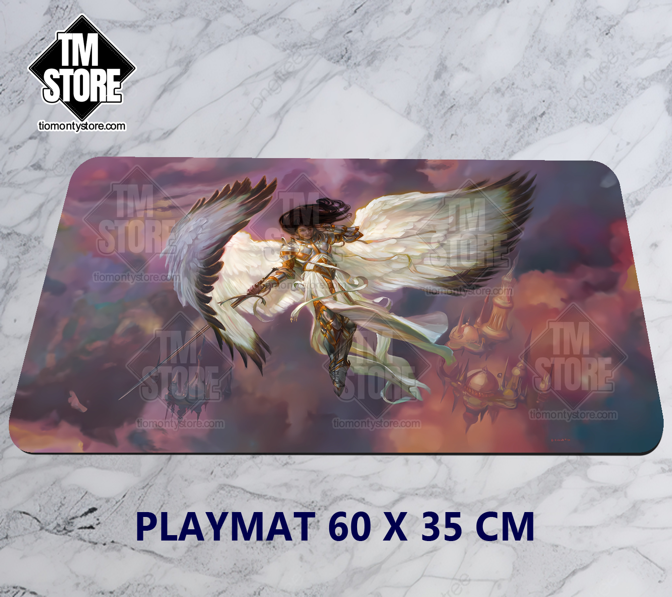 Playmat MTG Serra Angel Art from Dominaria by Donato Giancola