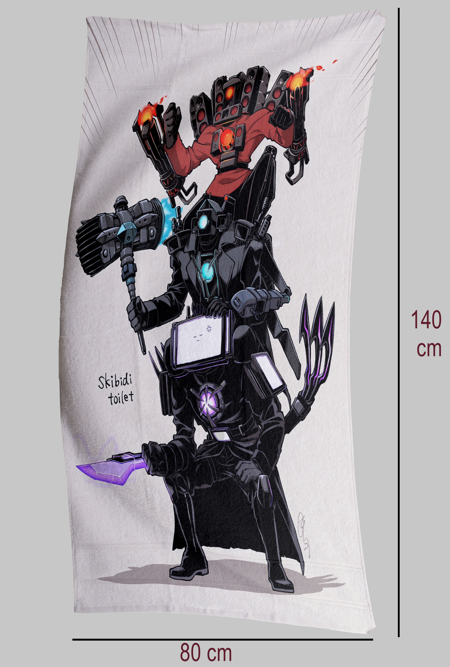 Skibidi Toilet Titantes Standard Towel
