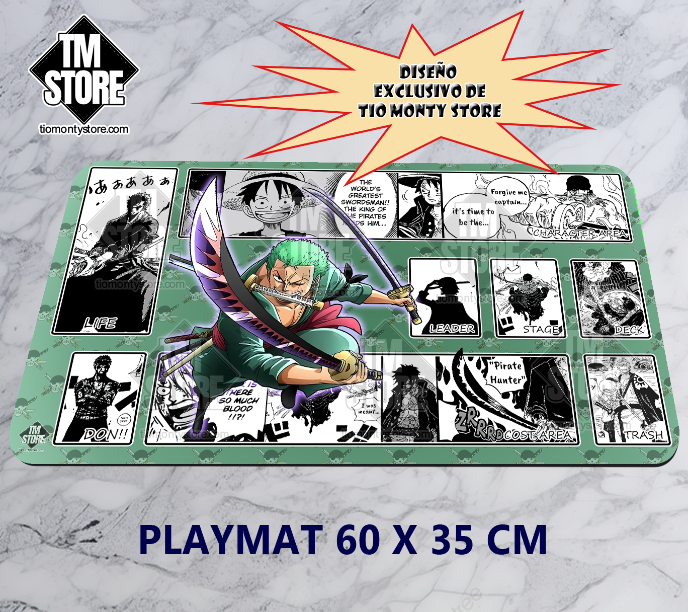 Playmat One Piece - Zoro manga exclusive TM store Op.1