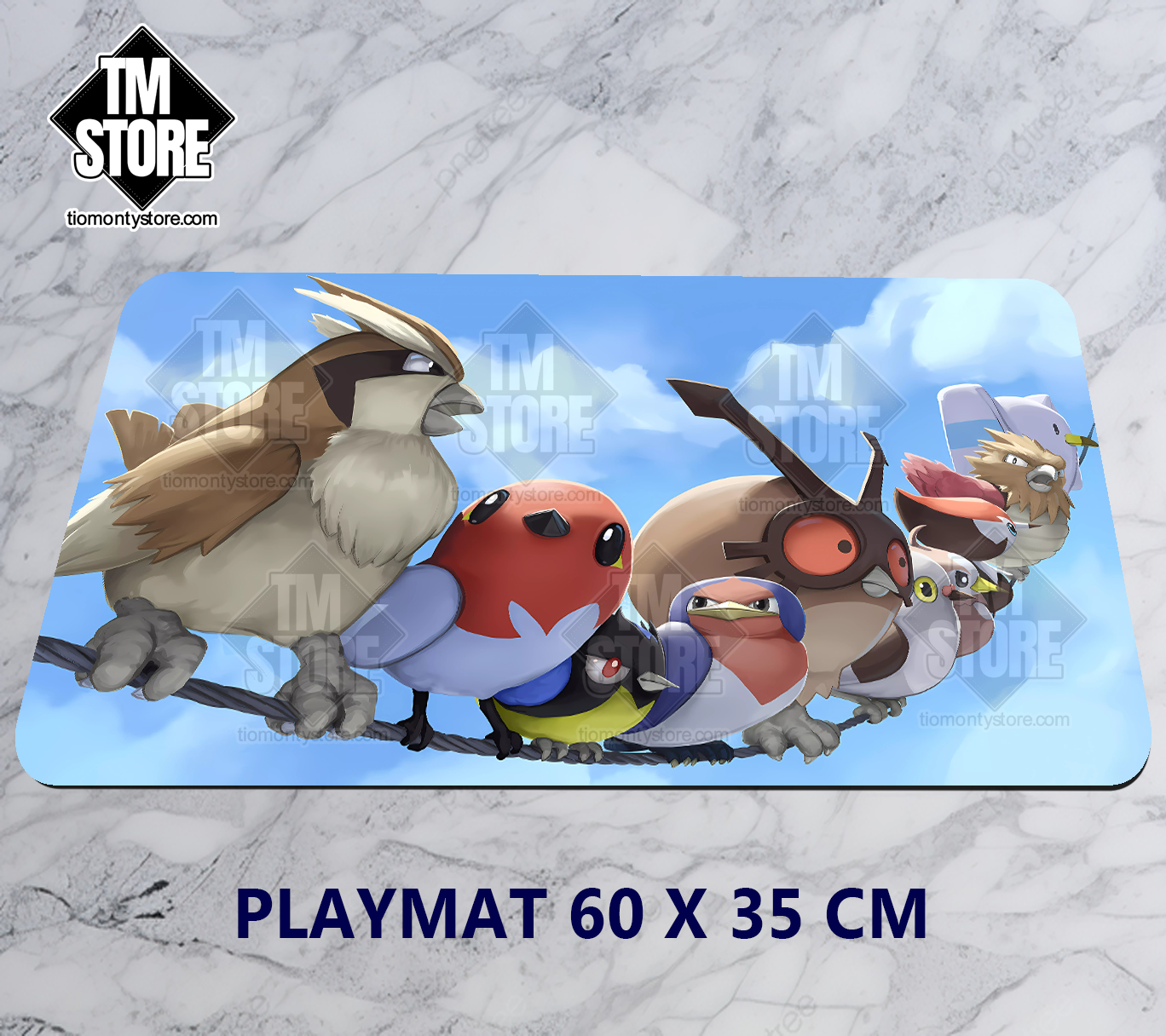 Pokémon Birds on the Wire Playmat