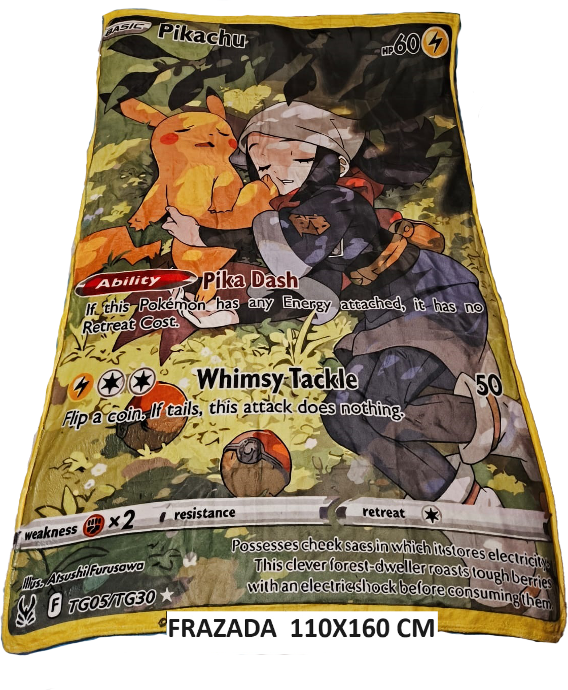 Frazada Viajera Pikachu TG Pokemon TCG