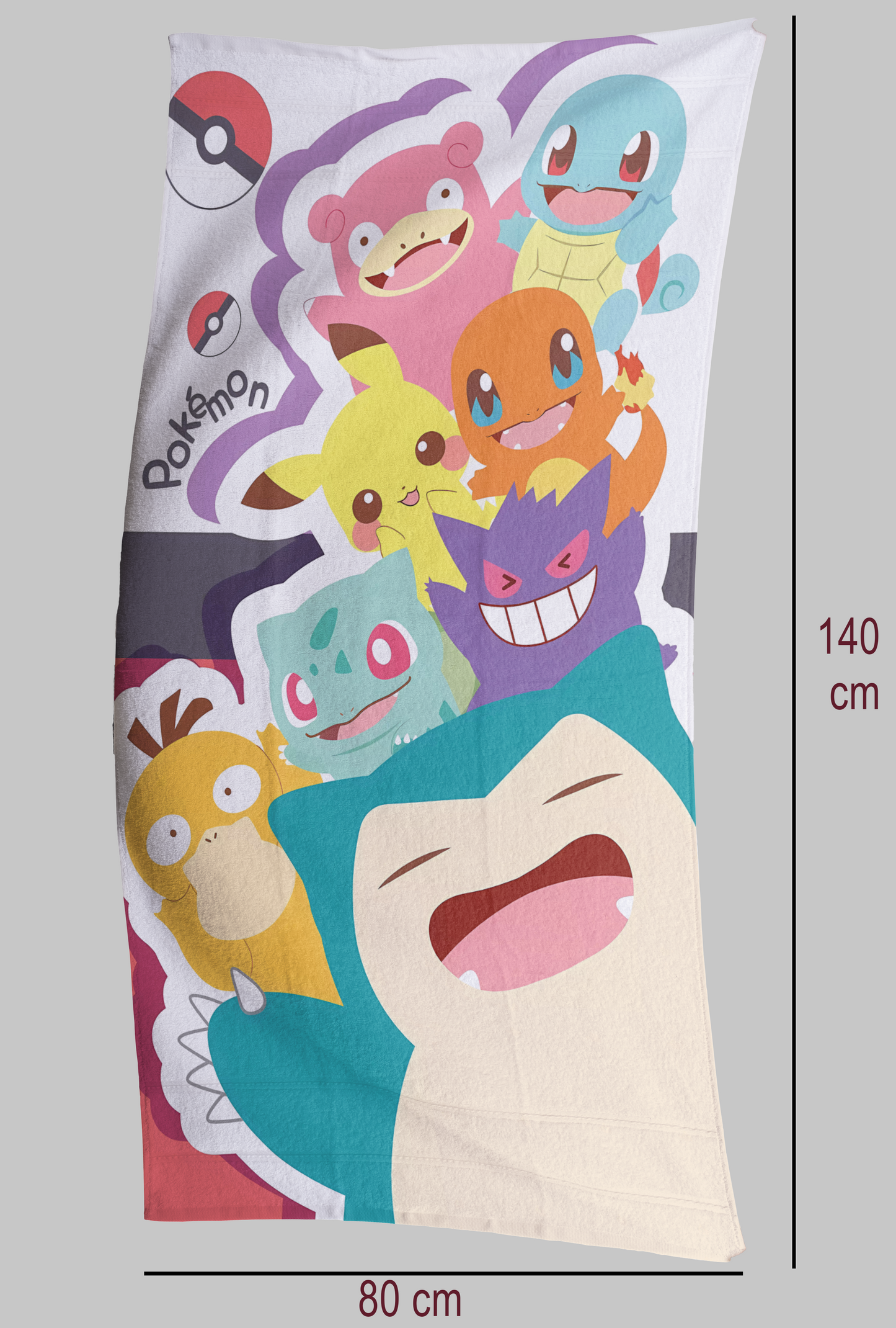 Toalla Estandar Pokemon snorlax & friends