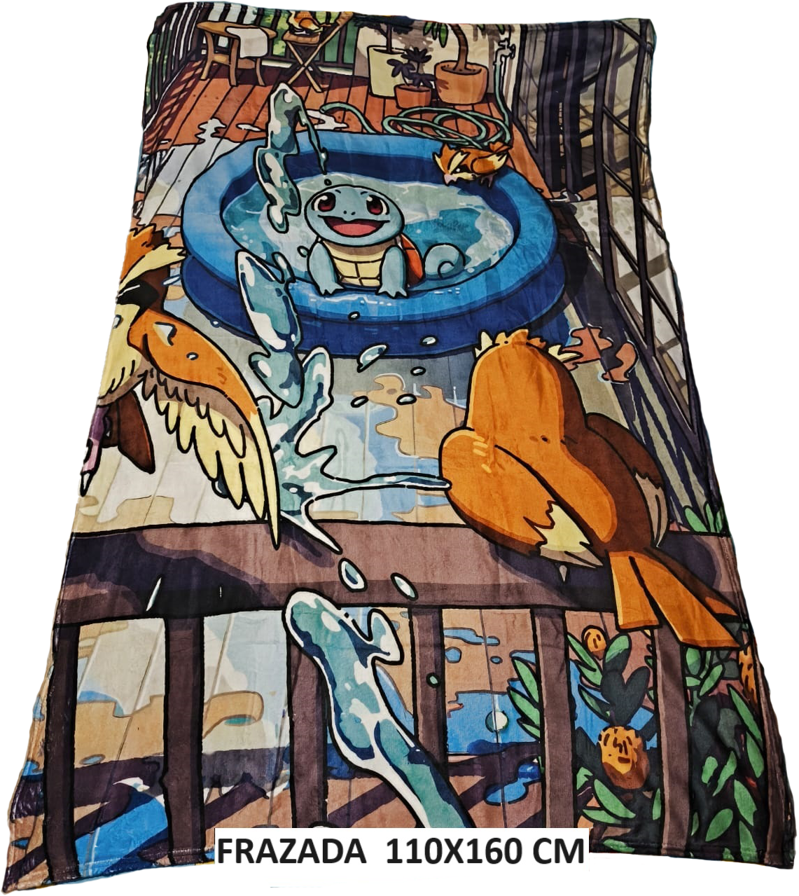 Frazada Viajera Squirtle AA Pokemon TCG
