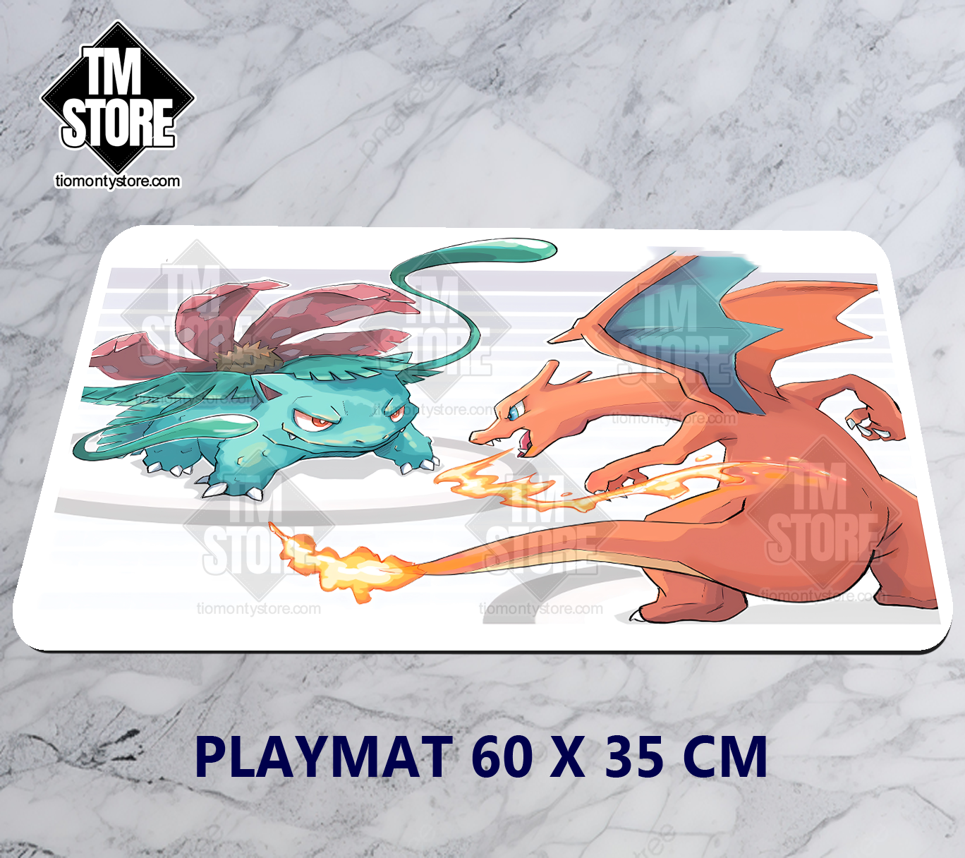 Playmat Pokémon Venusaur vs Charizard GBA Art.