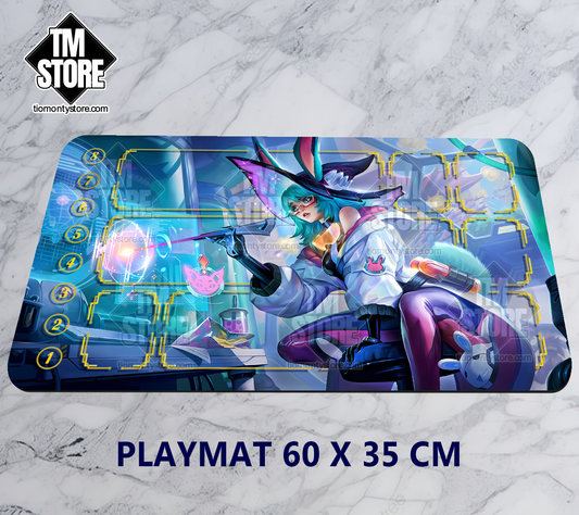 Playmat Riftbound LoL- Aurora - Battle Bunny
