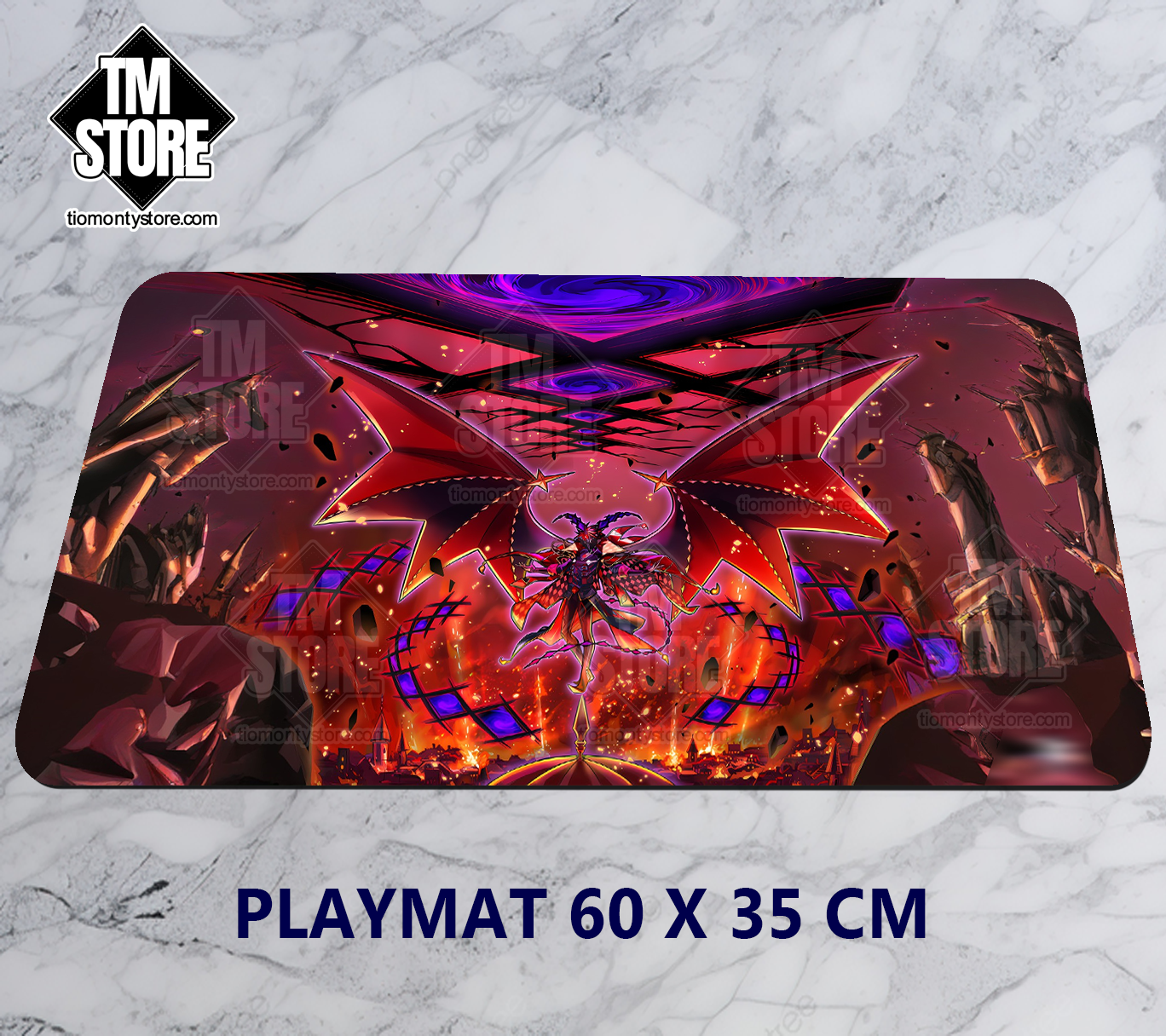 Playmat Yu-Gi-Oh Branded In Red