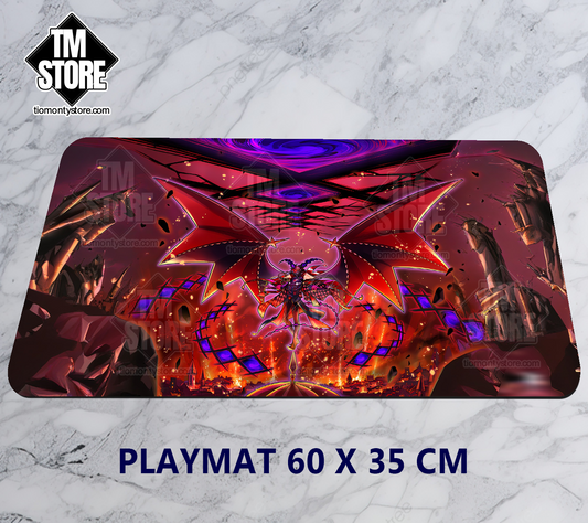 Playmat Yu-Gi-Oh Branded In Red
