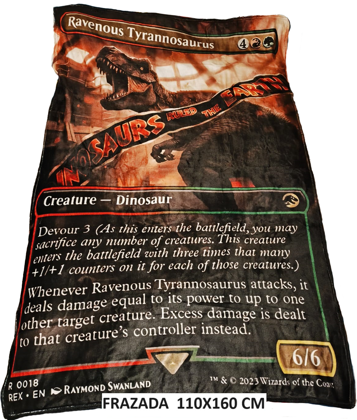 Frazada Viajera Revenous Tyrannosaurus MTG TCG