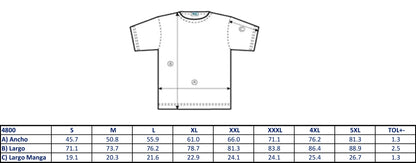 Playera Adulto 100% Algodon tallas S-XL Estampado DTF