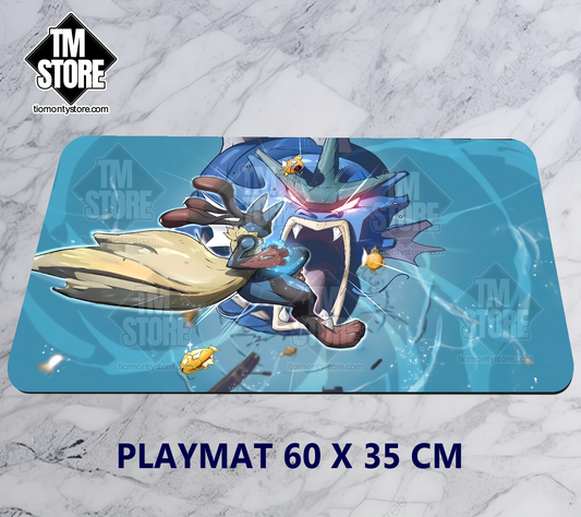 Pokémon Playmat - Mega Lucario vs Gyarados