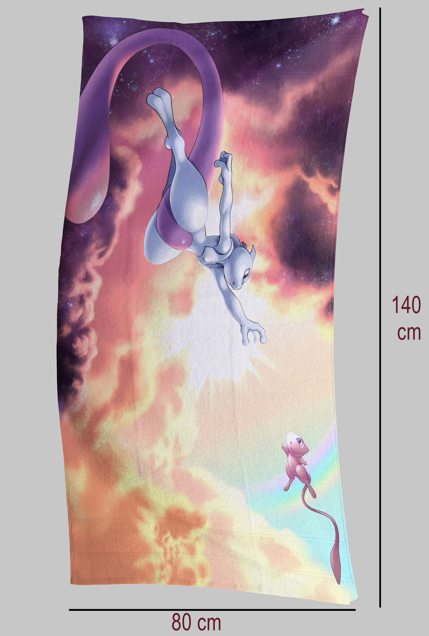 Pokemon Mew &amp; Mewtwo Standard Towel