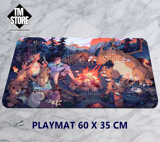 Pokémon Playmat - Pokemon Charmander Camp