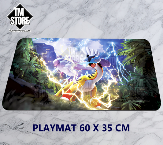 Pokémon Playmat - Ranging Bolt Temporal Forces Booster Art