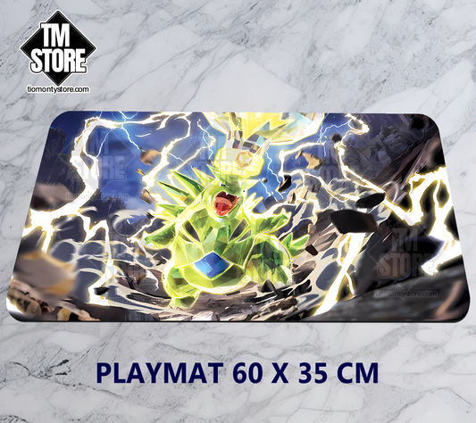 Pokémon Playmat - Tyranitar Obsidian Flames Booster art