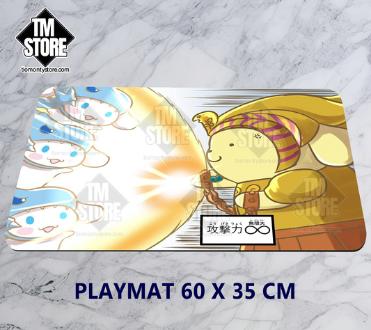 Playmat Yu-Gi-Oh Yugioh x Sanrio Exodia vs 3 Blue Eyes Withe Dragon