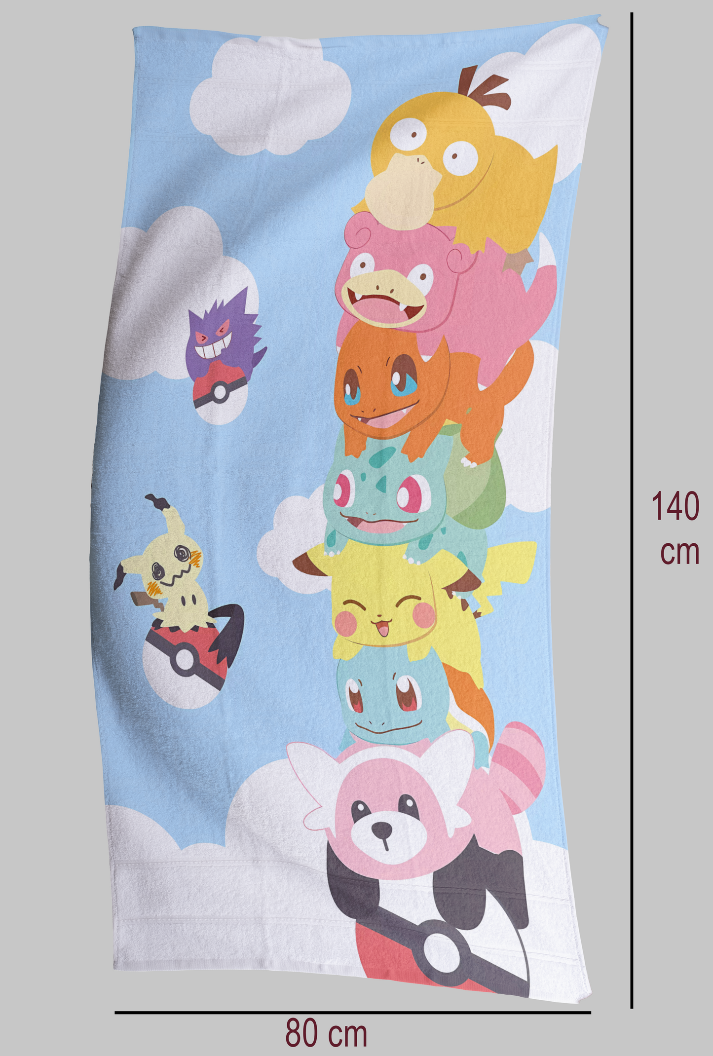 Pokemon Gengar, Mimikyu &amp; Friends Standard Towel