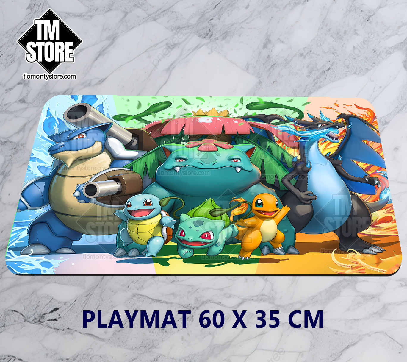 Playmat Pokémon Mega Starters Kanto