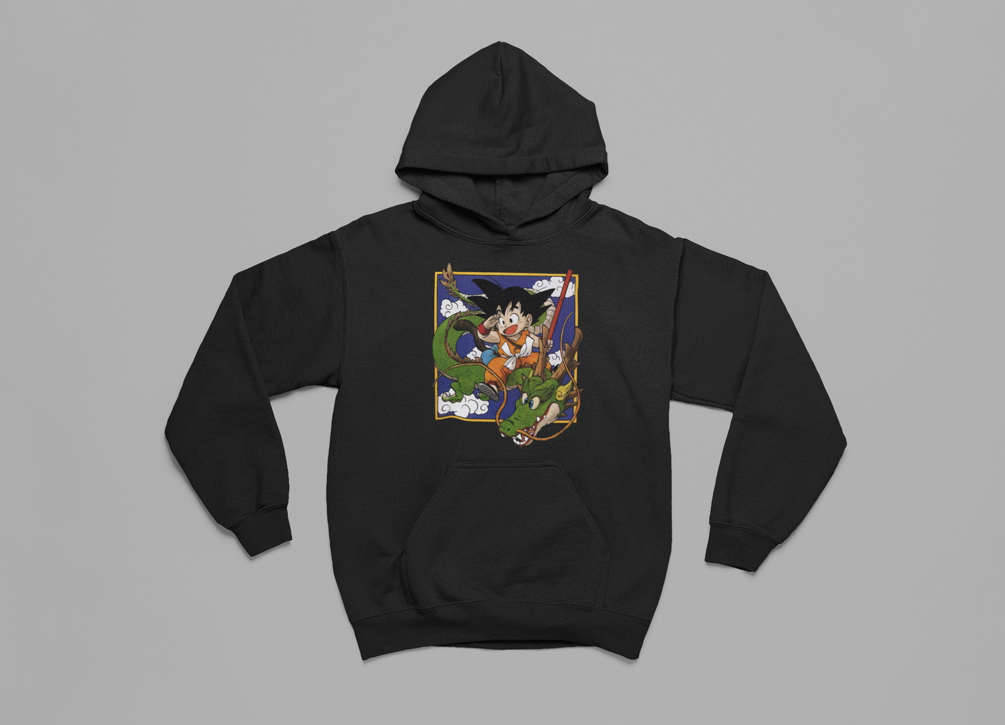 Sudadera Hoodie Adulto Dragon Ball Kid Goku & Shenron Talla G/L