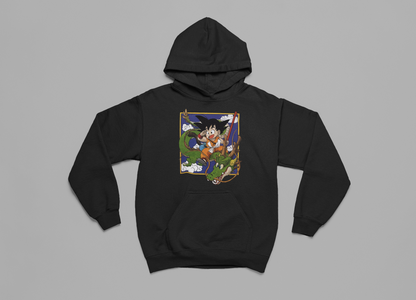 Sudadera Hoodie Adulto Dragon Ball Kid Goku & Shenron Talla G/L