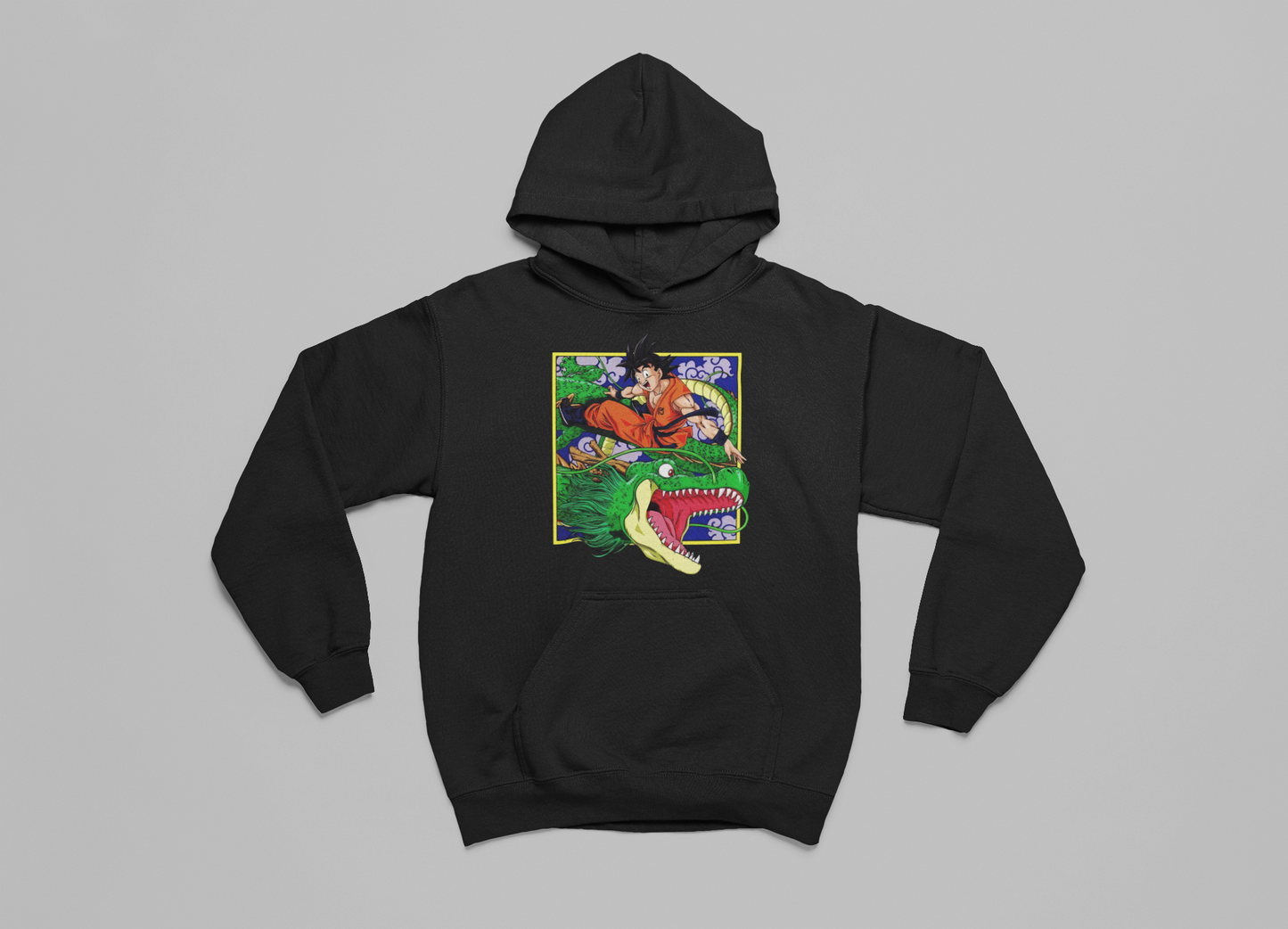Sudadera Hoodie Adulto Dragon Ball Goku & Shenron Talla G/L