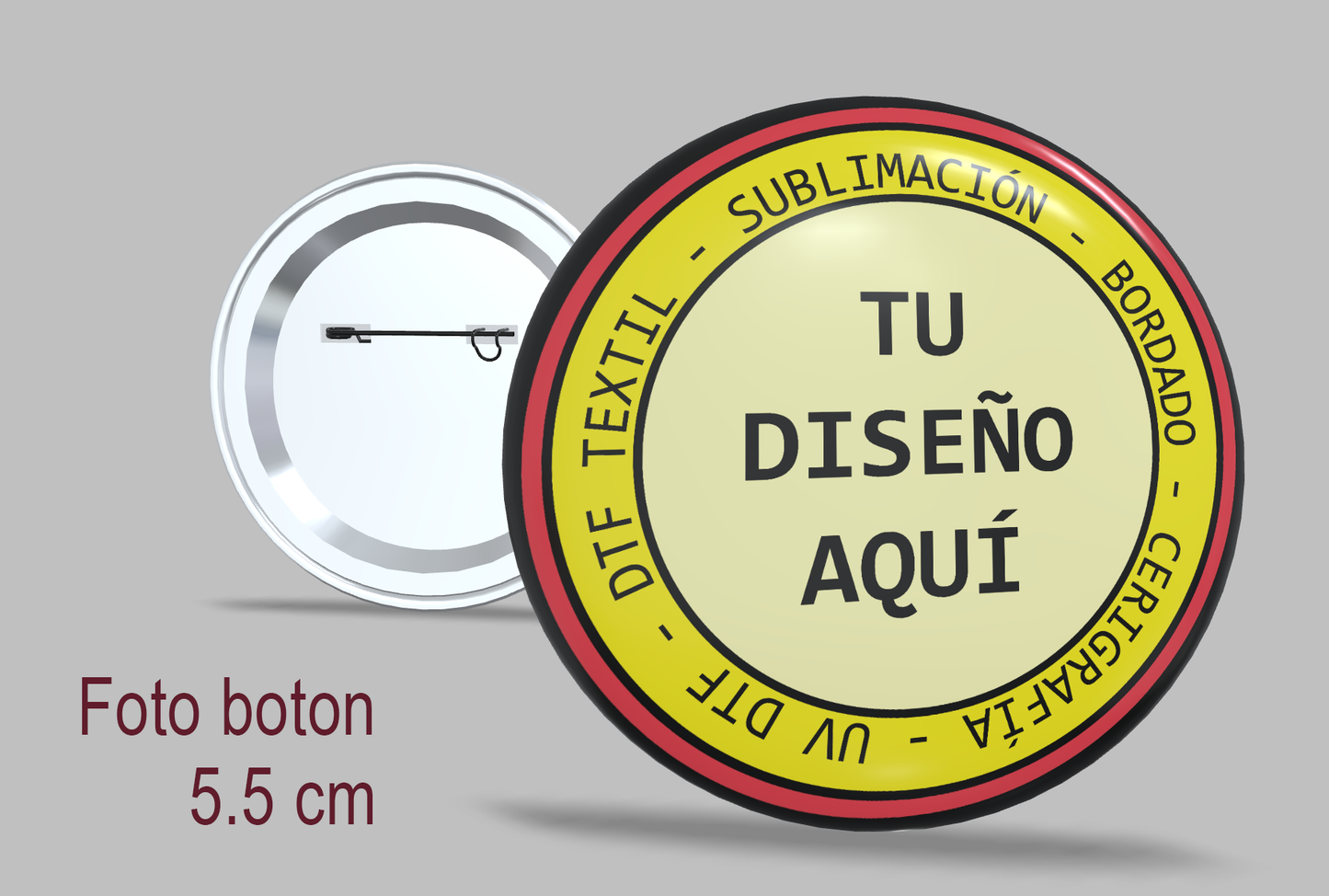 Foto Boton de Metal 5.5 cm