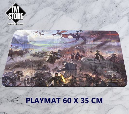 Playmat MTG LOTR Battle of the Pelennor Fields Collage