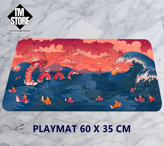 Pokémon Playmat Shiny Gyarados &amp; Magikarp Lake of Rage