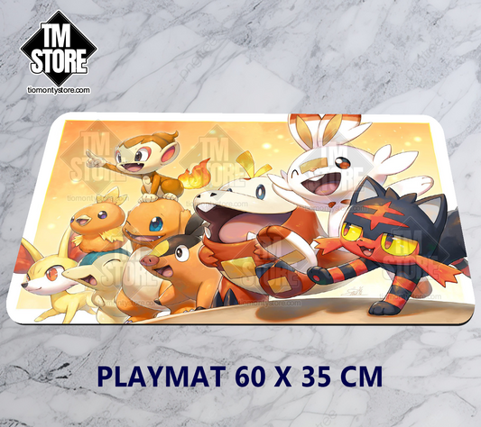 Playmat Pokémon Fire Starters